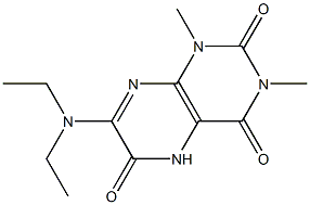 2,4,6(3H)-Pteridinetrione,  7-(diethylamino)-1,5-dihydro-1,3-dimethyl- Struktur