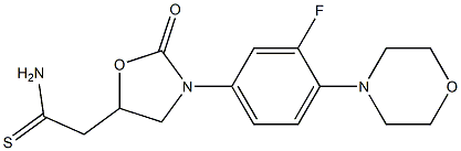 2-(3-(3-FLUORO-4-MORPHOLINOPHENYL)-2-OXOOXAZOLIDIN-5-YL)ETHANETHIOAMIDE Struktur