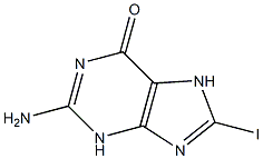 2-amino-8-iodo-3,7-dihydropurin-6-one Struktur