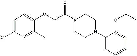 1-[(4-chloro-2-methylphenoxy)acetyl]-4-(2-ethoxyphenyl)piperazine Struktur