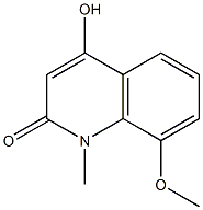 4-hydroxy-8-methoxy-1-methyl-2(1H)-quinolinone Struktur