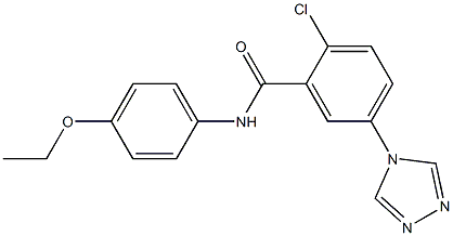 2-chloro-N-(4-ethoxyphenyl)-5-(4H-1,2,4-triazol-4-yl)benzamide Struktur