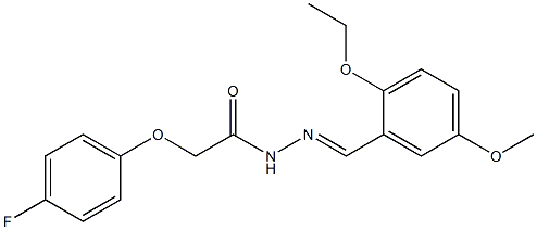 N'-(2-ethoxy-5-methoxybenzylidene)-2-(4-fluorophenoxy)acetohydrazide Struktur