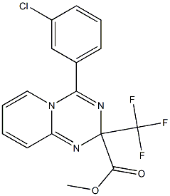 methyl 4-(3-chlorophenyl)-2-(trifluoromethyl)-2H-pyrido[1,2-a][1,3,5]triazine-2-carboxylate Struktur