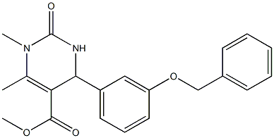 methyl 4-[3-(benzyloxy)phenyl]-1,6-dimethyl-2-oxo-1,2,3,4-tetrahydro-5-pyrimidinecarboxylate Struktur