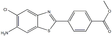 methyl 4-(6-amino-5-chloro-1,3-benzothiazol-2-yl)benzoate Struktur