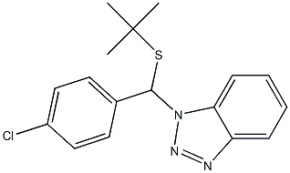 1H-1,2,3-benzotriazol-1-yl(4-chlorophenyl)methyl tert-butyl sulfide Struktur