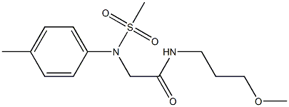 N-(3-methoxypropyl)-2-[4-methyl(methylsulfonyl)anilino]acetamide Struktur