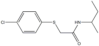 N-(sec-butyl)-2-[(4-chlorophenyl)sulfanyl]acetamide Struktur