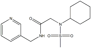 2-[cyclohexyl(methylsulfonyl)amino]-N-(3-pyridinylmethyl)acetamide Struktur