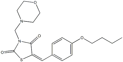 5-(4-butoxybenzylidene)-3-(4-morpholinylmethyl)-1,3-thiazolidine-2,4-dione Struktur