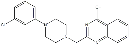 2-{[4-(3-chlorophenyl)-1-piperazinyl]methyl}-4-quinazolinol Struktur