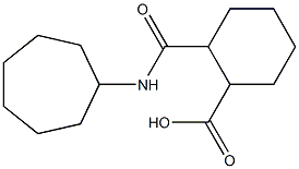 2-[(cycloheptylamino)carbonyl]cyclohexanecarboxylic acid Struktur