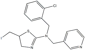 N-(2-chlorobenzyl)-5-(iodomethyl)-N-(3-pyridinylmethyl)-4,5-dihydro-1,3-thiazol-2-amine Struktur