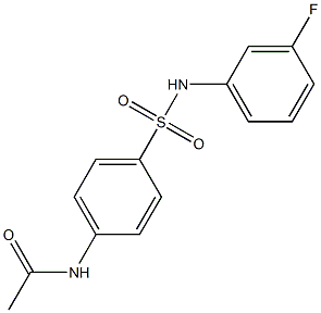 N-{4-[(3-fluoroanilino)sulfonyl]phenyl}acetamide Struktur