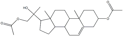 2-[3-(acetyloxy)-10,13-dimethyl-2,3,4,7,8,9,10,11,12,13,14,15,16,17-tetradecahydro-1H-cyclopenta[a]phenanthren-17-yl]-2-hydroxypropyl acetate Struktur