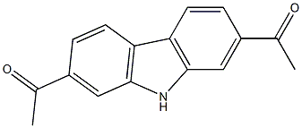 1-(7-acetyl-9H-carbazol-2-yl)ethanone Struktur