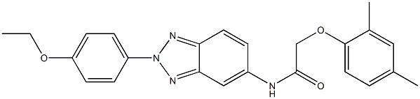 2-(2,4-dimethylphenoxy)-N-[2-(4-ethoxyphenyl)-2H-1,2,3-benzotriazol-5-yl]acetamide Struktur