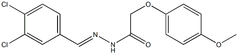 N'-(3,4-dichlorobenzylidene)-2-(4-methoxyphenoxy)acetohydrazide Struktur