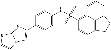 N-(4-imidazo[2,1-b][1,3]thiazol-6-ylphenyl)-1,2-dihydro-5-acenaphthylenesulfonamide Struktur