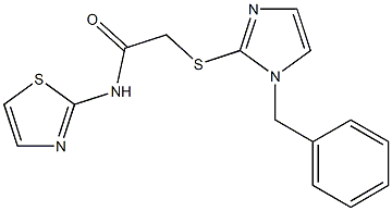 2-[(1-benzyl-1H-imidazol-2-yl)sulfanyl]-N-(1,3-thiazol-2-yl)acetamide Structure