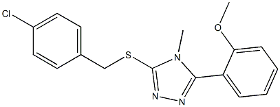 3-[(4-chlorobenzyl)sulfanyl]-5-(2-methoxyphenyl)-4-methyl-4H-1,2,4-triazole Struktur