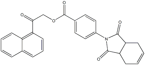 2-(1-naphthyl)-2-oxoethyl 4-(1,3-dioxo-1,3,3a,4,7,7a-hexahydro-2H-isoindol-2-yl)benzoate Struktur