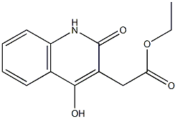 ethyl (4-hydroxy-2-oxo-1,2-dihydro-3-quinolinyl)acetate Struktur