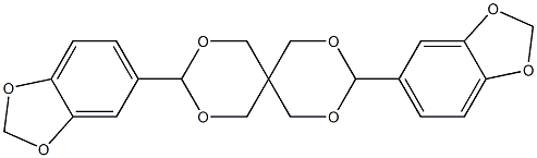 3,9-di(1,3-benzodioxol-5-yl)-2,4,8,10-tetraoxaspiro[5.5]undecane Struktur