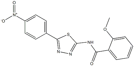 N-(5-{4-nitrophenyl}-1,3,4-thiadiazol-2-yl)-2-methoxybenzamide Struktur