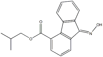 isobutyl 9-(hydroxyimino)-9H-fluorene-4-carboxylate Struktur