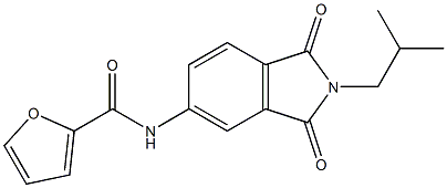 N-(2-isobutyl-1,3-dioxo-2,3-dihydro-1H-isoindol-5-yl)-2-furamide Struktur