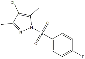 4-chloro-1-[(4-fluorophenyl)sulfonyl]-3,5-dimethyl-1H-pyrazole Struktur