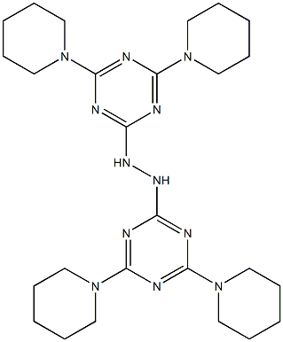 2-{2-[4,6-di(1-piperidinyl)-1,3,5-triazin-2-yl]hydrazino}-4,6-di(1-piperidinyl)-1,3,5-triazine Struktur