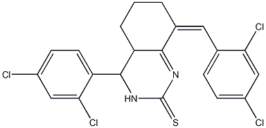 8-(2,4-dichlorobenzylidene)-4-(2,4-dichlorophenyl)-4,4a,5,6,7,8-hexahydro-2(3H)-quinazolinethione Struktur