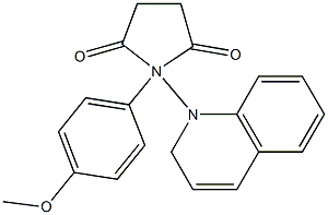 1-(4-methoxyphenyl)-3-octahydro-1(2H)-quinolinyl-2,5-pyrrolidinedione Struktur