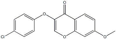 3-[(4-chlorophenyl)oxy]-7-(methyloxy)-4H-chromen-4-one Struktur