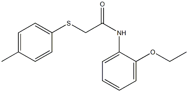 N-(2-ethoxyphenyl)-2-[(4-methylphenyl)sulfanyl]acetamide Struktur