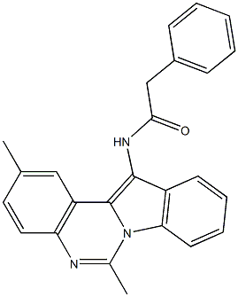 N-(2,6-dimethylindolo[1,2-c]quinazolin-12-yl)-2-phenylacetamide Struktur