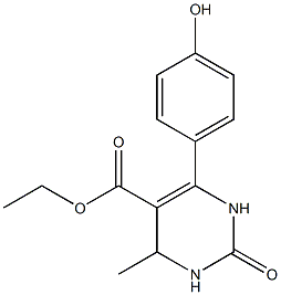 ethyl 6-(4-hydroxyphenyl)-4-methyl-2-oxo-1,2,3,4-tetrahydro-5-pyrimidinecarboxylate Struktur