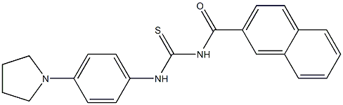 N-(2-naphthoyl)-N'-(4-pyrrolidin-1-ylphenyl)thiourea Struktur