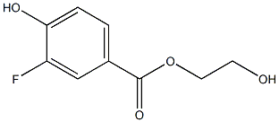 2-hydroxyethyl 3-fluoro-4-hydroxybenzoate Struktur