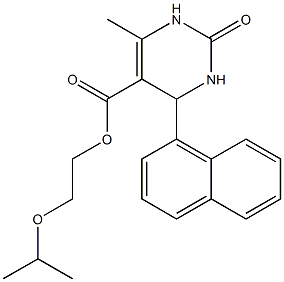 2-isopropoxyethyl 6-methyl-4-(1-naphthyl)-2-oxo-1,2,3,4-tetrahydro-5-pyrimidinecarboxylate Struktur