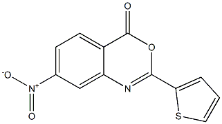 7-nitro-2-(2-thienyl)-4H-3,1-benzoxazin-4-one Struktur