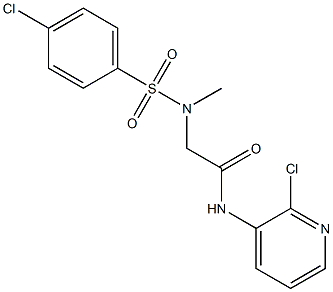 2-[[(4-chlorophenyl)sulfonyl](methyl)amino]-N-(2-chloro-3-pyridinyl)acetamide Struktur