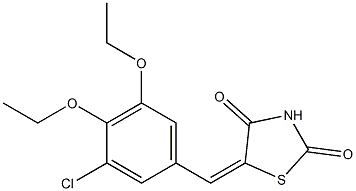 5-(3-chloro-4,5-diethoxybenzylidene)-1,3-thiazolidine-2,4-dione Struktur