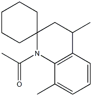 1-acetyl-4,8-dimethyl-1,2,3,4-tetrahydrospiro(quinoline-2,1'-cyclohexane) Struktur