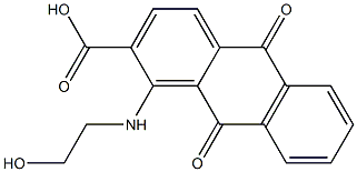 1-[(2-hydroxyethyl)amino]-9,10-dioxo-9,10-dihydro-2-anthracenecarboxylic acid Struktur