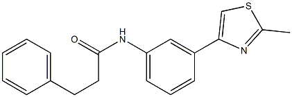 N-[3-(2-methyl-1,3-thiazol-4-yl)phenyl]-3-phenylpropanamide Struktur