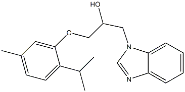 1-(1H-benzimidazol-1-yl)-3-(2-isopropyl-5-methylphenoxy)-2-propanol Struktur